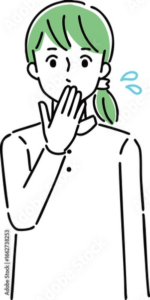 Obraz 焦る若い女性