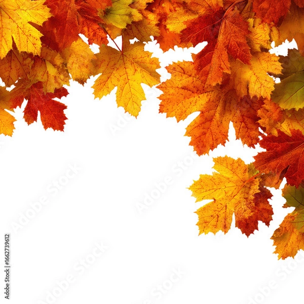 Obraz Autumn leaves border (6)