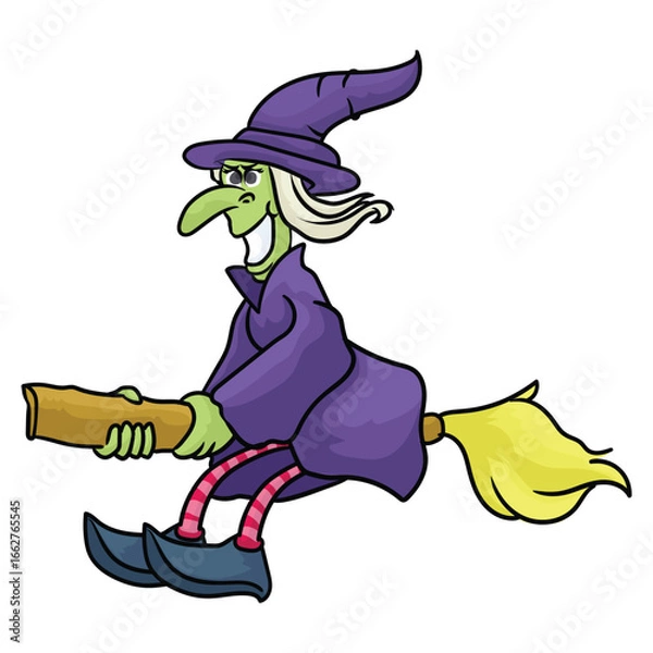 Obraz female witch with separate white background