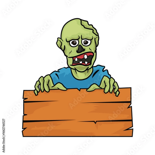 Obraz halloween zombie with separate white background