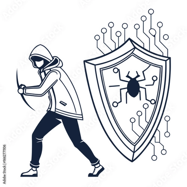 Obraz man with shield