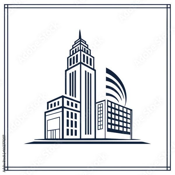 Obraz city skyline vector