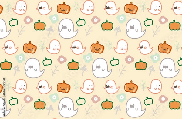 Fototapeta ハロウィンの壁紙　黄色