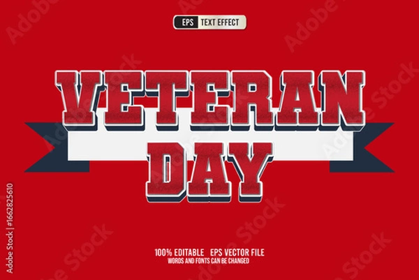 Obraz TEXT EFFECT VETERAN DAY