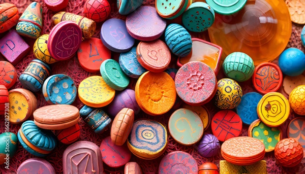 Fototapeta colorful easter eggs