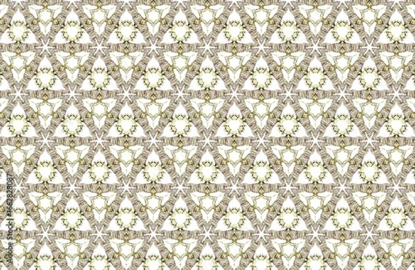 Obraz Elegant Geometric Beige and Gold Pattern Seamless Texture Background