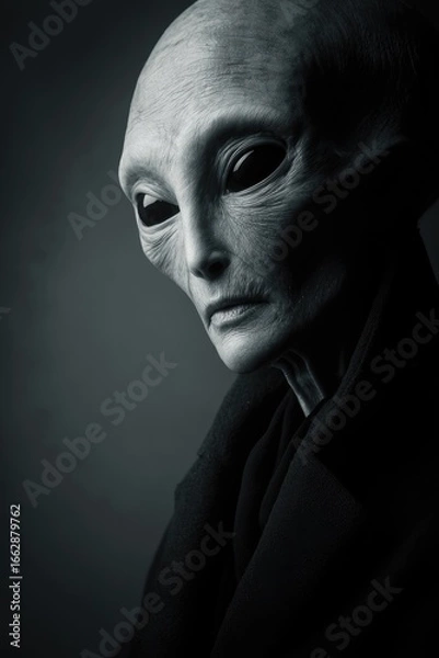Fototapeta Alien Leader With Sharp Features Generative AI