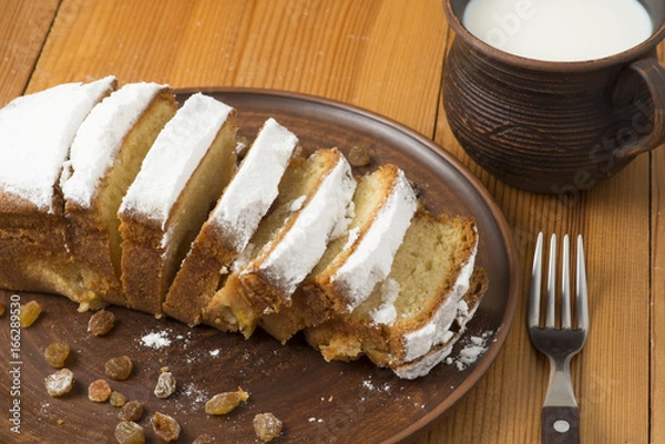 Fototapeta cake and milk