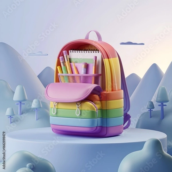 Obraz Bunte Schultasche