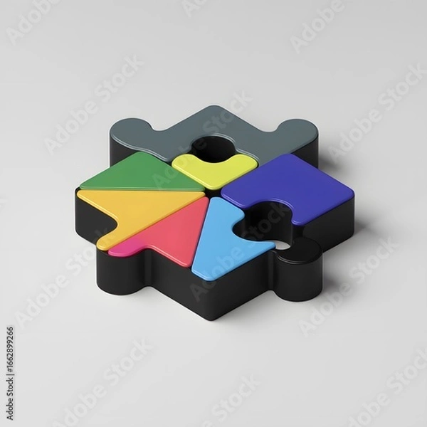 Obraz Bunte Puzzleform