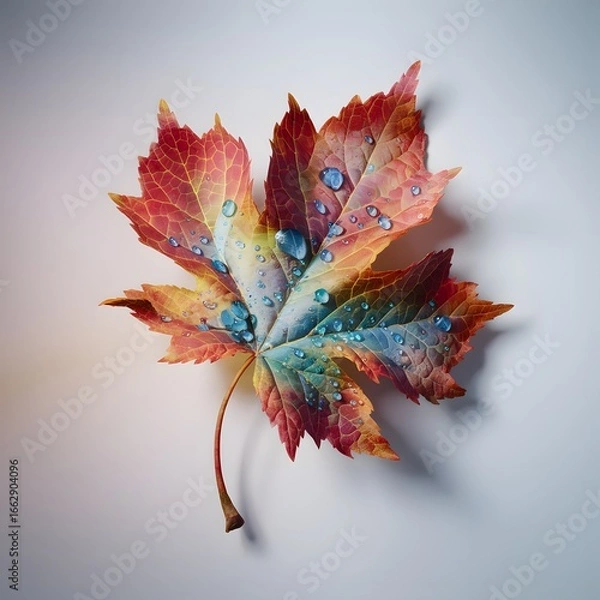 Obraz Tropfen auf Blatt