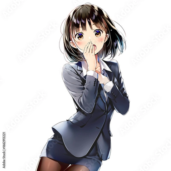 Obraz 驚くビジネスウーマン01（漫画・アニメ調）