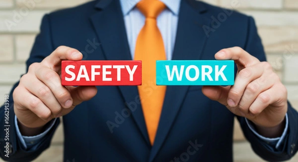 Obraz Work Safety and Professional Risk Management Concept

