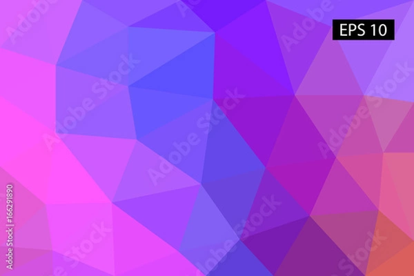 Fototapeta Abstract geometric background, vector from polygons, triangle background, vector illustration, vector pattern, triangular template, geometric sample