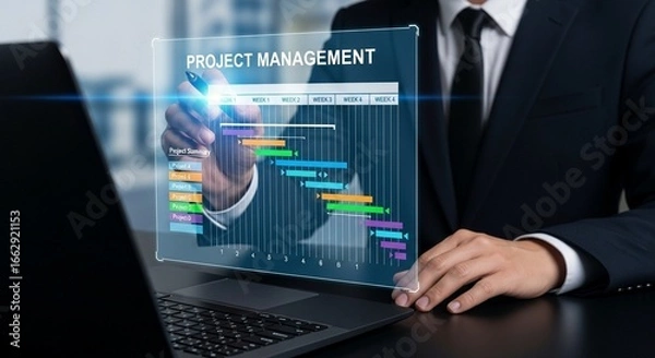 Fototapeta Successful Project Management Strategies for Business Growth and Efficiency