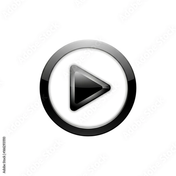Obraz Play button icon isolated on transparent background