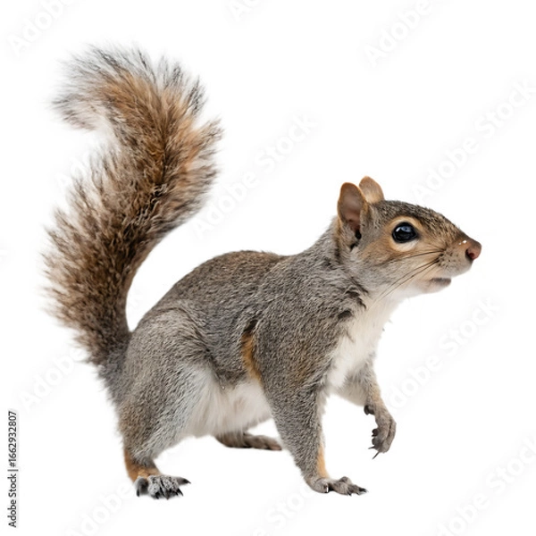 Fototapeta Squirrel isolated on a transparent background
