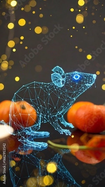 Obraz Digital rat art with pumpkins