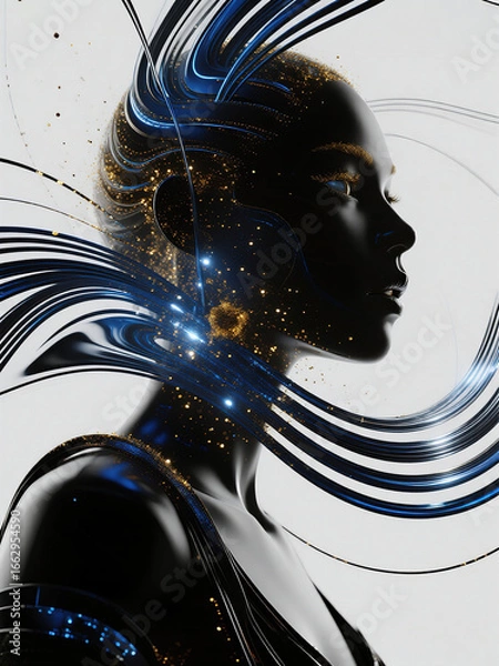 Obraz Dark style 3D portrait