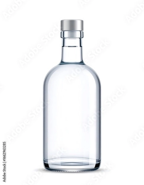 Obraz Empty glass bottle mockup