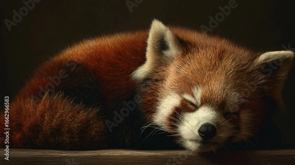 Fototapeta red panda sleeping