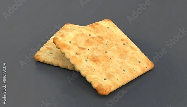 Fototapeta Two Crackers on Gray Surface