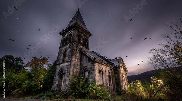 Obraz haunted house in the woods