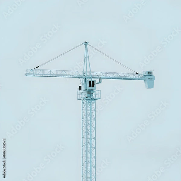 Fototapeta blue tower crane 3D