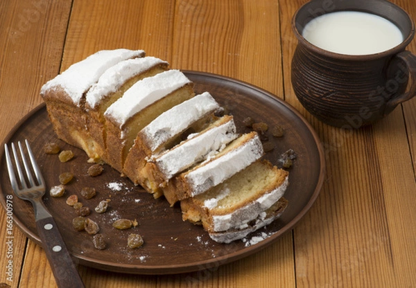 Fototapeta cake and milk