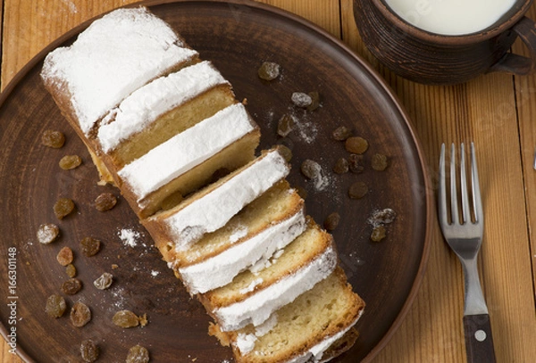 Fototapeta cake and milk