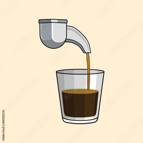 Obraz Fresh espresso shot. Coffee vector design