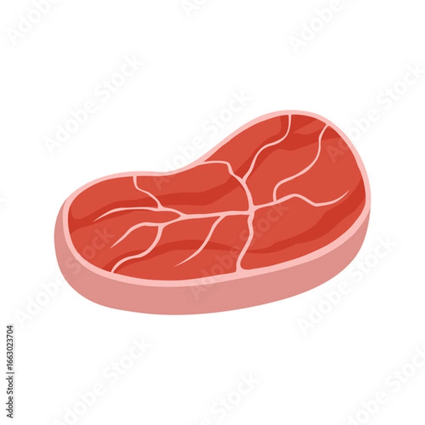 Obraz Raw meat vector. Beef illustration