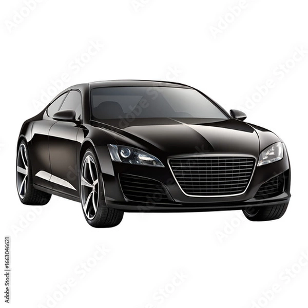 Fototapeta black car design  isolated on white