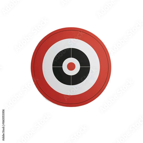 Fototapeta Circular target with concentric rings and bullseye