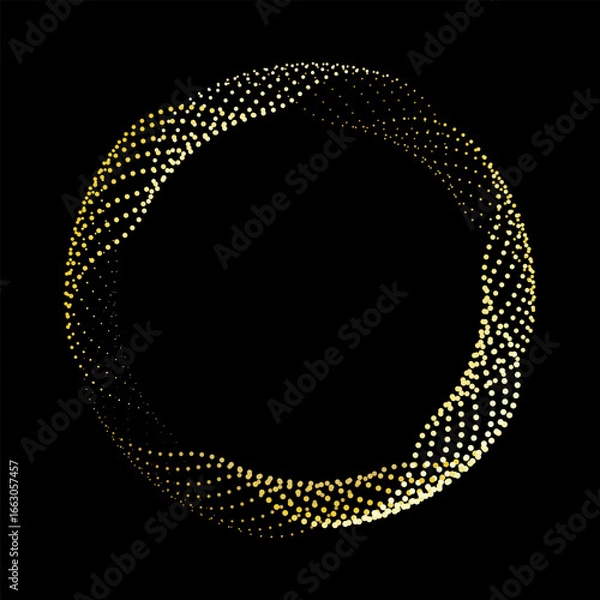Obraz Gold dotted circle.
