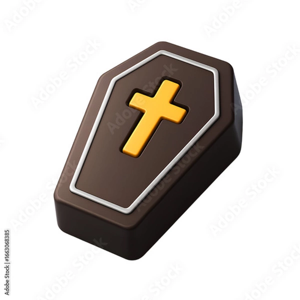 Obraz 3D Coffin Icon