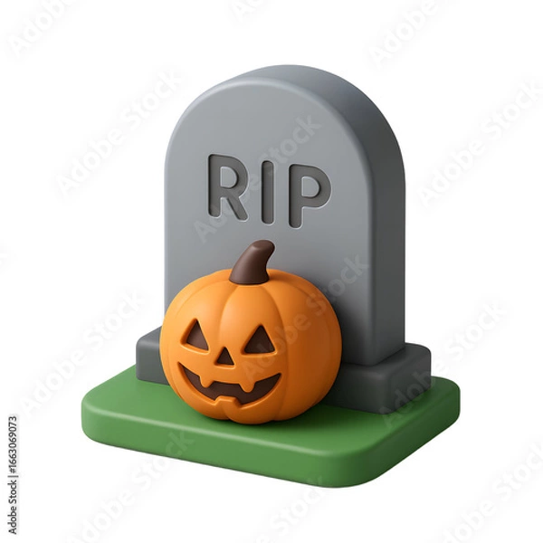 Obraz 3D Tombstone / Grave Icon