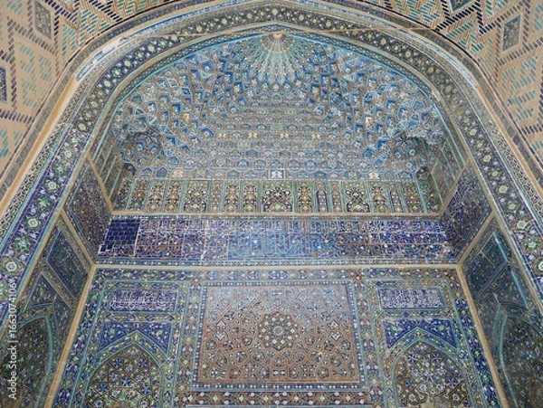 Obraz ウルグベク・メドレセのムカルナス（ウズベキスタン：サマルカンド）