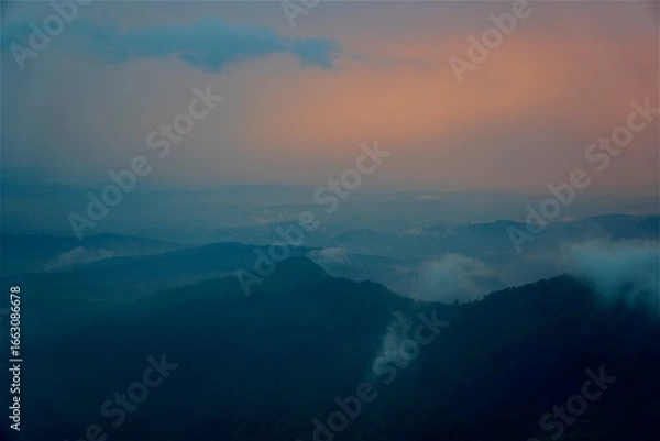 Obraz clouds over the mountains