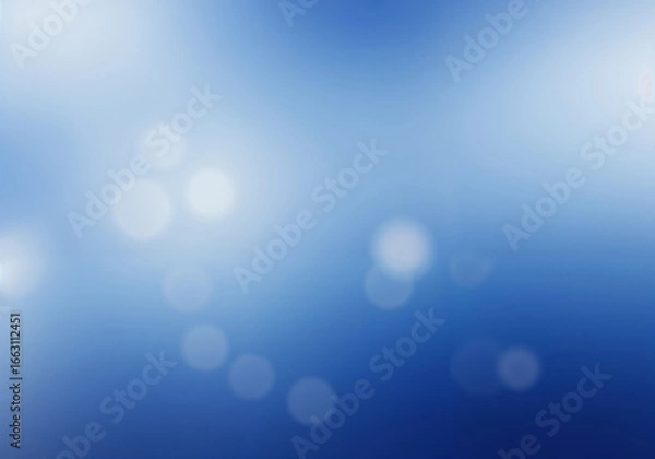 Fototapeta Blue bokeh backdrop shows diffused light and blurred spots provides soft look