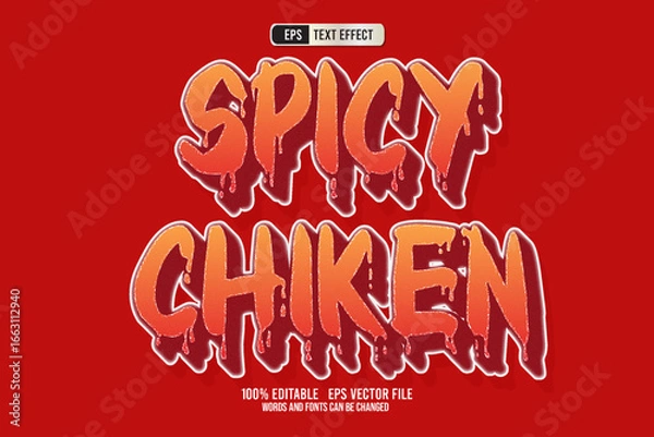 Obraz TEXT EFFECT SPICY CHIKEN