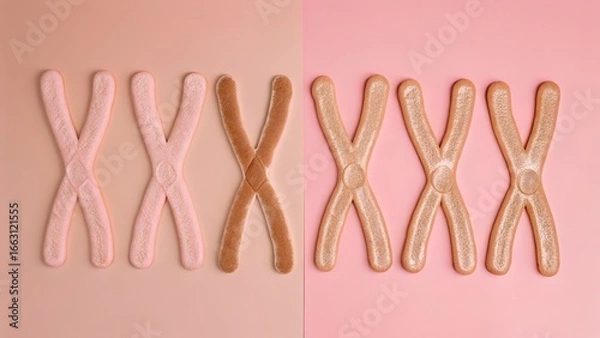 Obraz Abstract Representation of Genetic Chromosomes in Artistic Arrangement