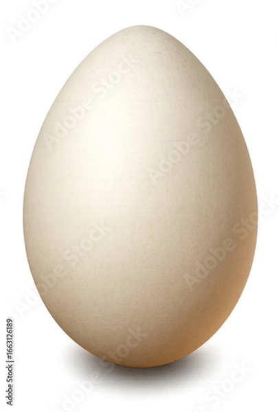 Obraz Realistic White Egg on Transparent Background – High Resolution PNG Illustration