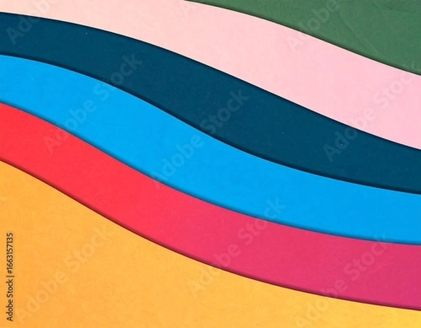 Obraz Abstract colorful wavy layers