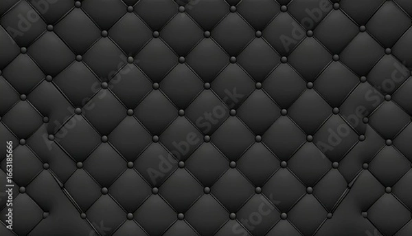 Fototapeta Dark, quilted leather texture