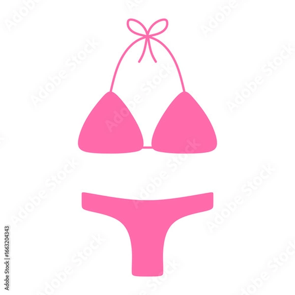 Obraz pink bikini set vector