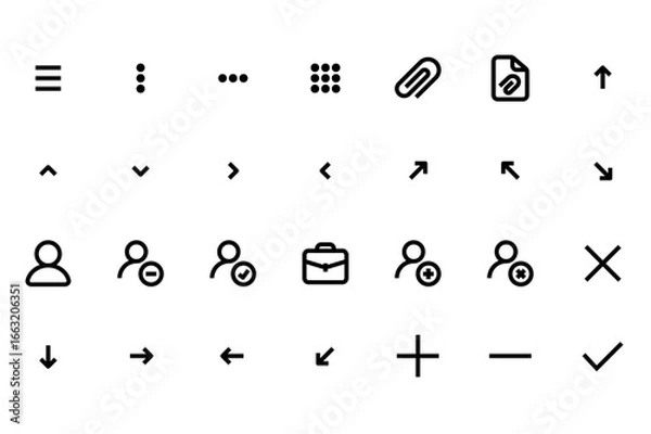 Obraz User Interface Line Icons. Editable Stroke. icon set