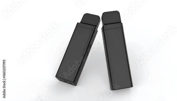 Fototapeta Two black rectangular devices