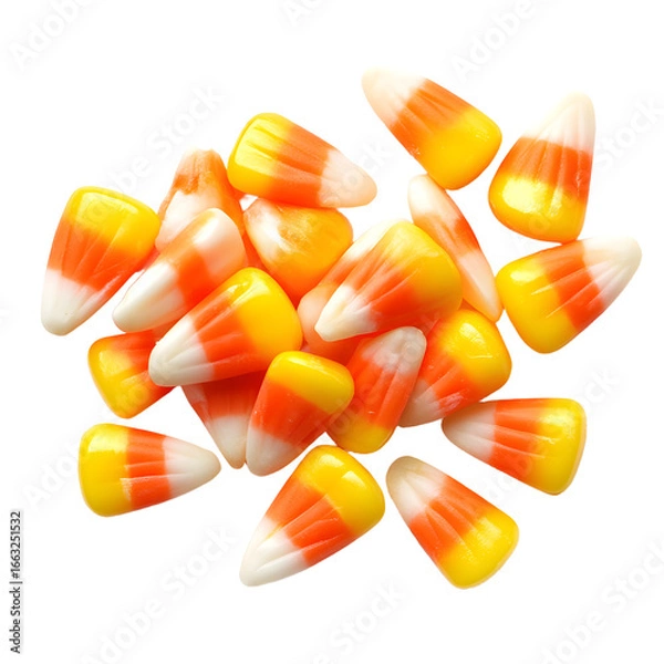Fototapeta Halloween Candy Corn Isolated Cutout on White Background