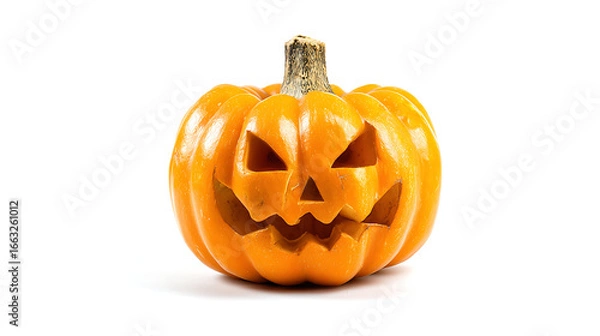 Obraz halloween pumpkin on white background